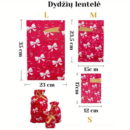 Dovanų maišeliai pakeičiantis pakavimą iš kančios į kelių minučių pramogą