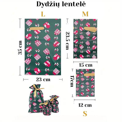 Dovanų maišeliai pakeičiantis pakavimą iš kančios į kelių minučių pramogą